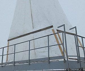 Установили тент на буровую установку RS-90